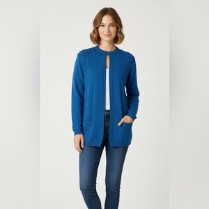 British Vogue 60s Blue Women's Cardigan Sweater